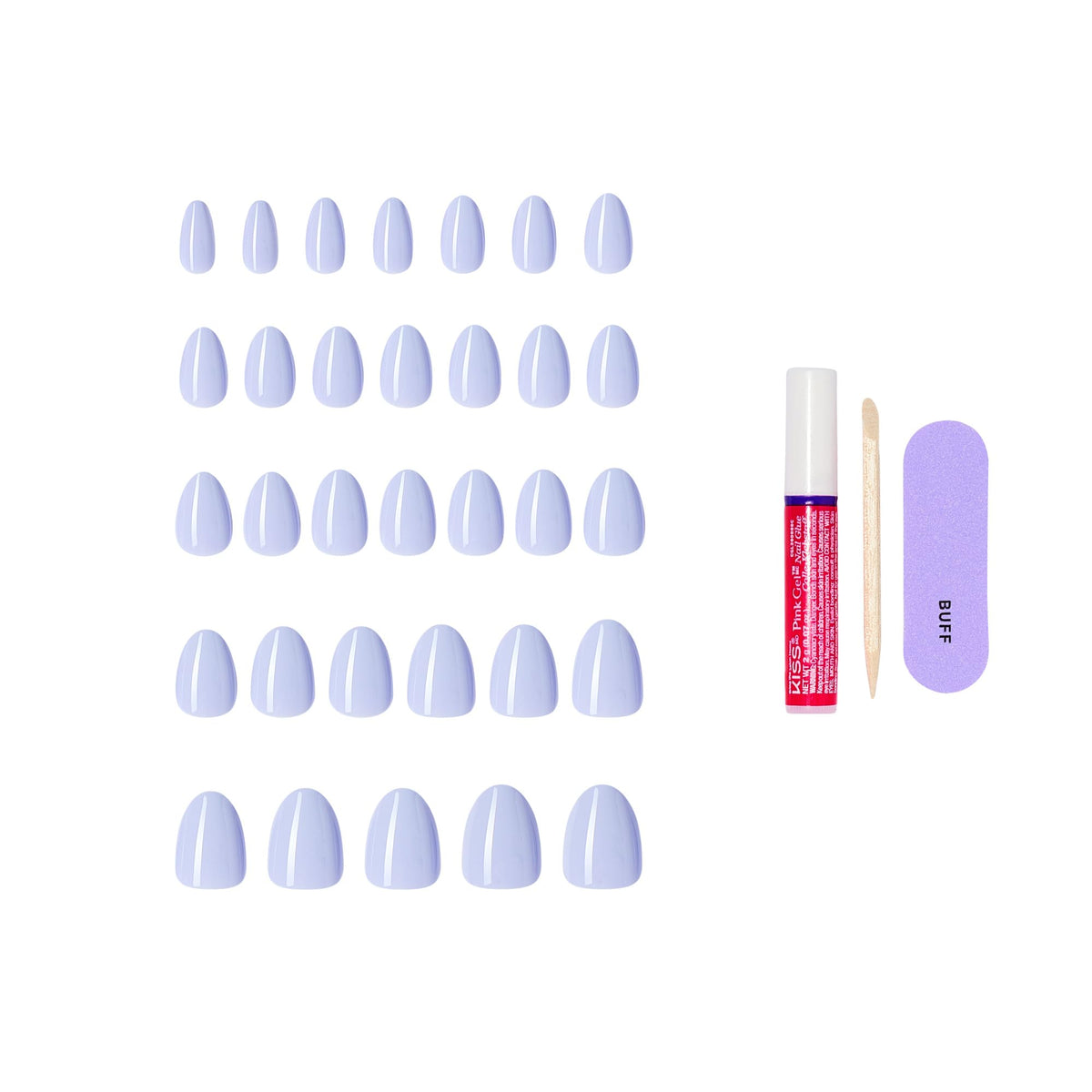 Bâtonnet de manucure et lime à ongles inclus dans le kit KISS