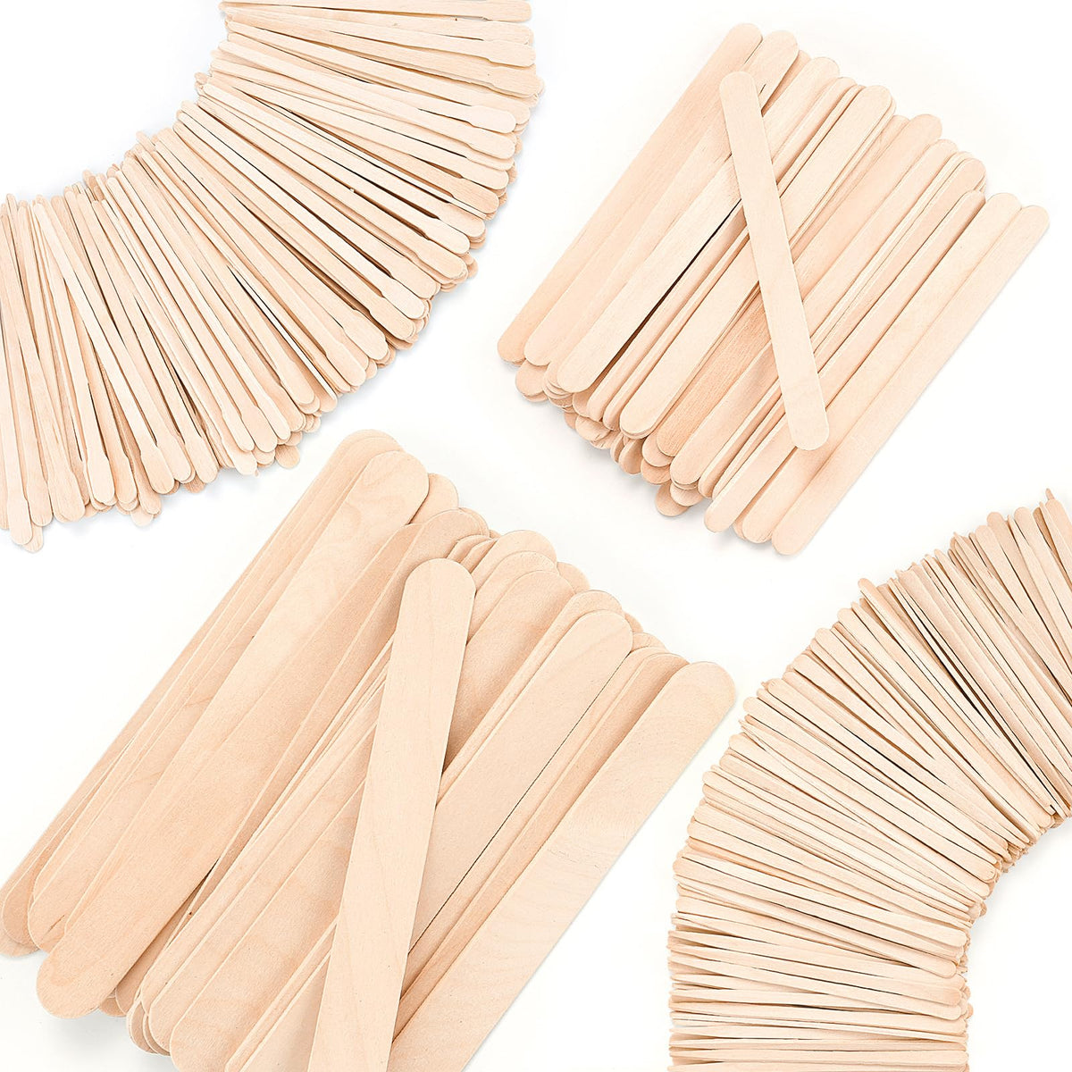 Bâtonnets en bois EWVVSS 500 pcs assortiment de tailles