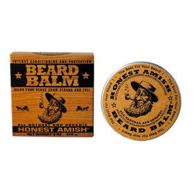 Baume à barbe Honest Amish ouvert montrant sa texture crémeuse