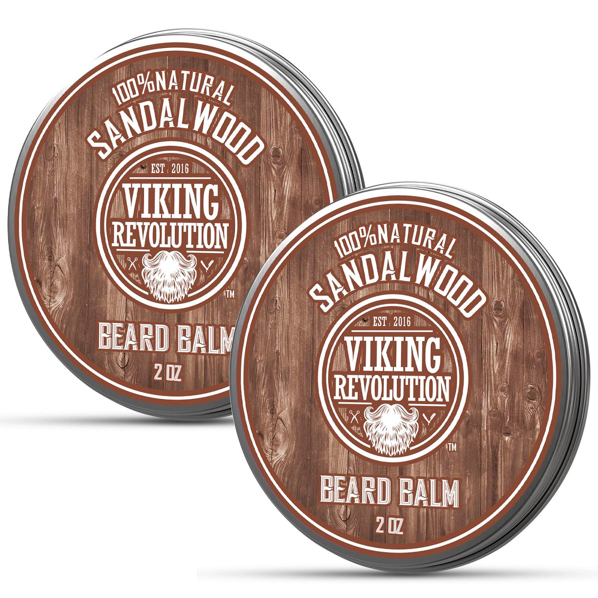 Baume à barbe Viking Revolution bois de santal 2 oz vue avant
