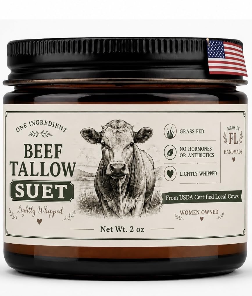 Baume à base de suif naturel 170g, vue de face dans son pot