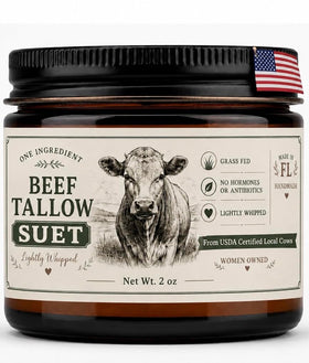 Baume à base de suif naturel 170g, vue de face dans son pot