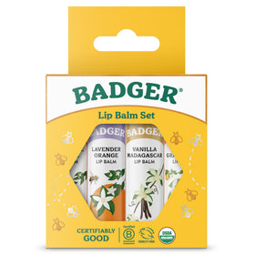 Baume à lèvres bio Badger saveur Tangerine Breeze en tube