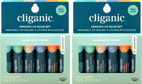 Baume à lèvres bio Cliganic lot de 12 tubes avec saveurs variées