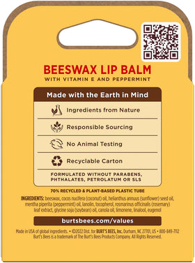 Baume à lèvres Burt's Bees avec ingrédients naturels