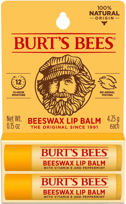 Baume à Lèvres Burt's Bees Original Beeswax tube avec finition mate