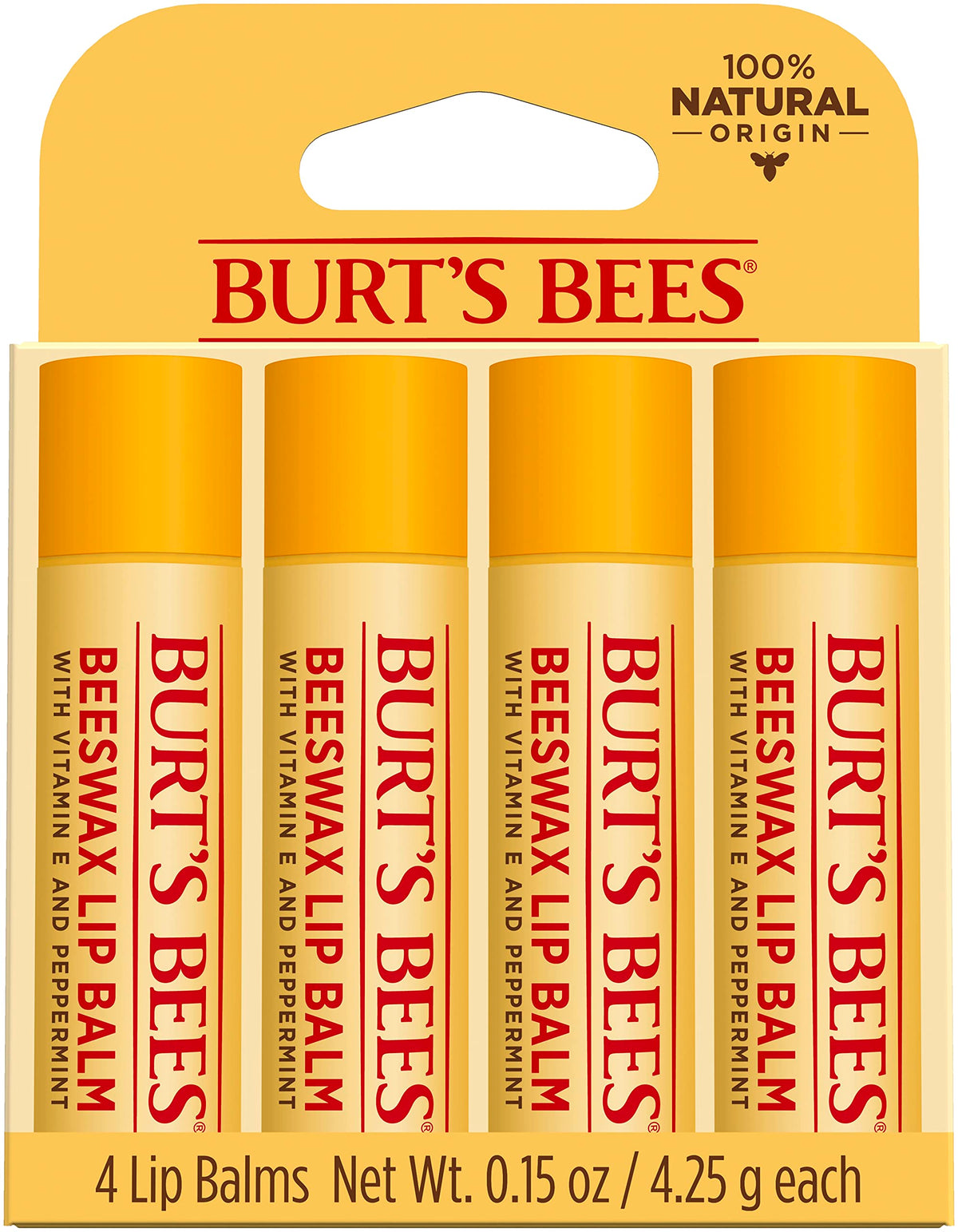 Baume à lèvres Burt's Bees pack de 4, vue avant