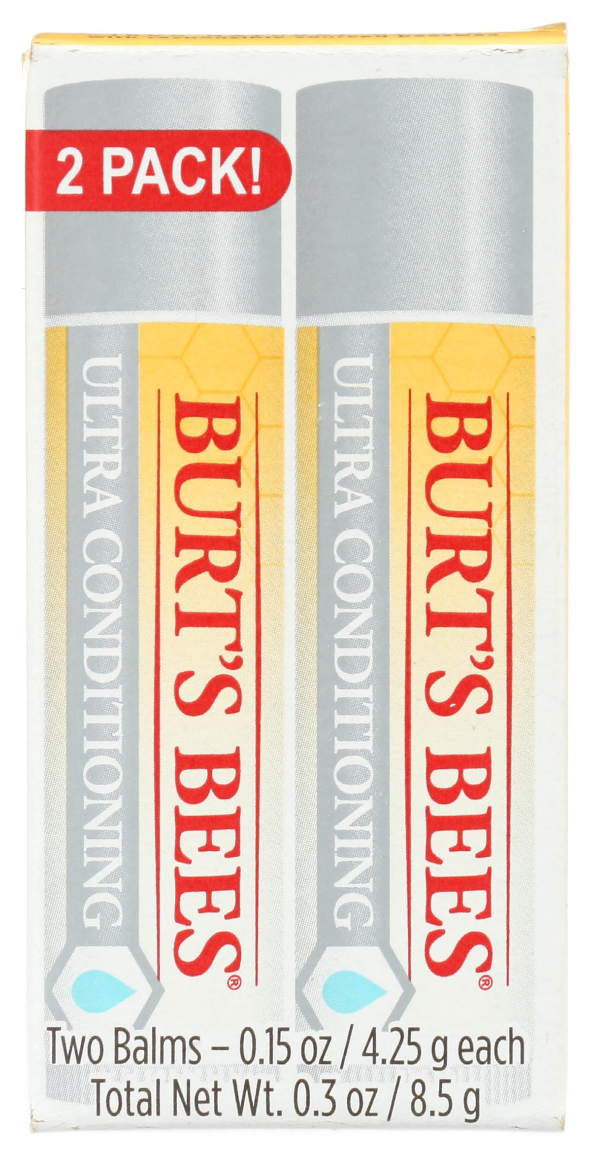 Baume à lèvres Burt's Bees Ultra Hydratant 2 Pack vue de face