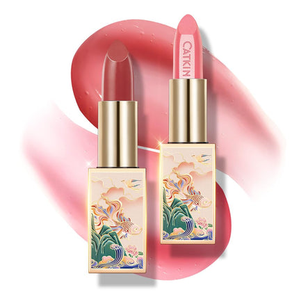Baume à lèvres Catkin coloré en étui couture, deux pièces