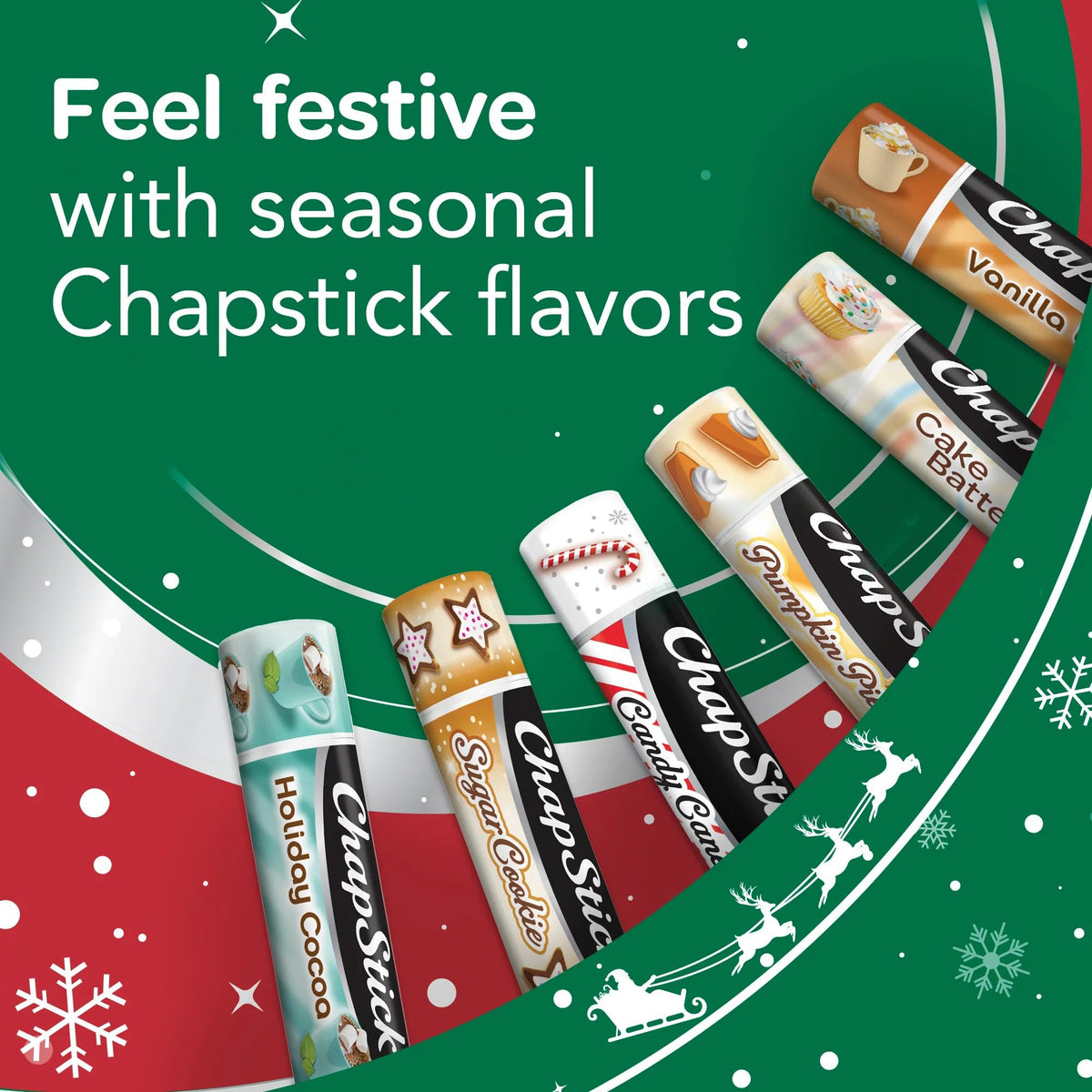 Baume à Lèvres ChapStick Candy Cane avec d'autres baumes