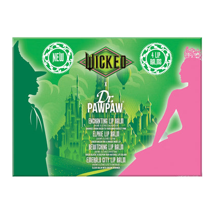 Baume à lèvres Dr. PAWPAW collection Elphaba Wicked, packaging avant