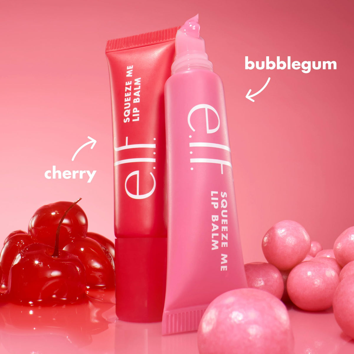 Baume à lèvres e.l.f. Squeeze Me cerise en tube