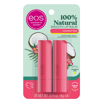 Baume à lèvres eos au lait de noix de coco, packaging avant