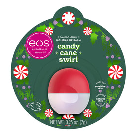 Baume à lèvres eos Édition Limitée Noël Candy Cane Swirl vue avant