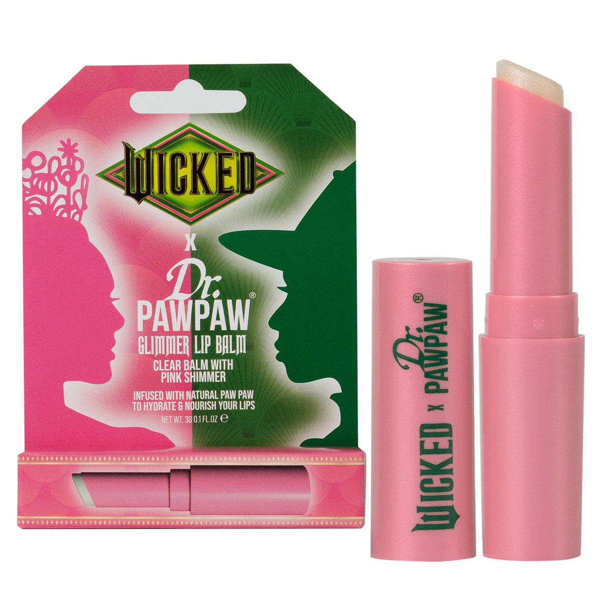 Baume à Lèvres Glimmer Dr. PAWPAW modèle rose avant