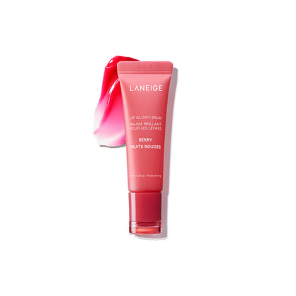 Baume à Lèvres Glowy LANEIGE tube avant avec étiquette berry