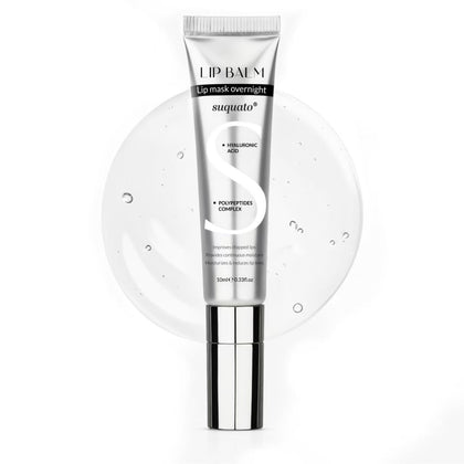Baume à lèvres hydratant suquato 3-en-1 en packaging