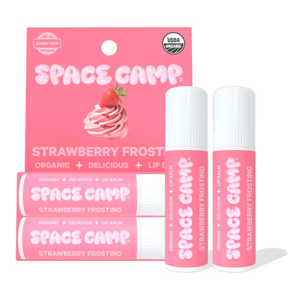 Baume à Lèvres Jumbo Space Camp saveur gâteau fraise, vue de face