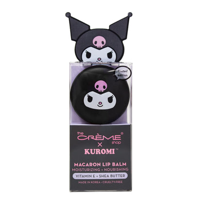 Baume à Lèvres Kuromi Macaron de The Crème Shop, couleur framboise, vue avant