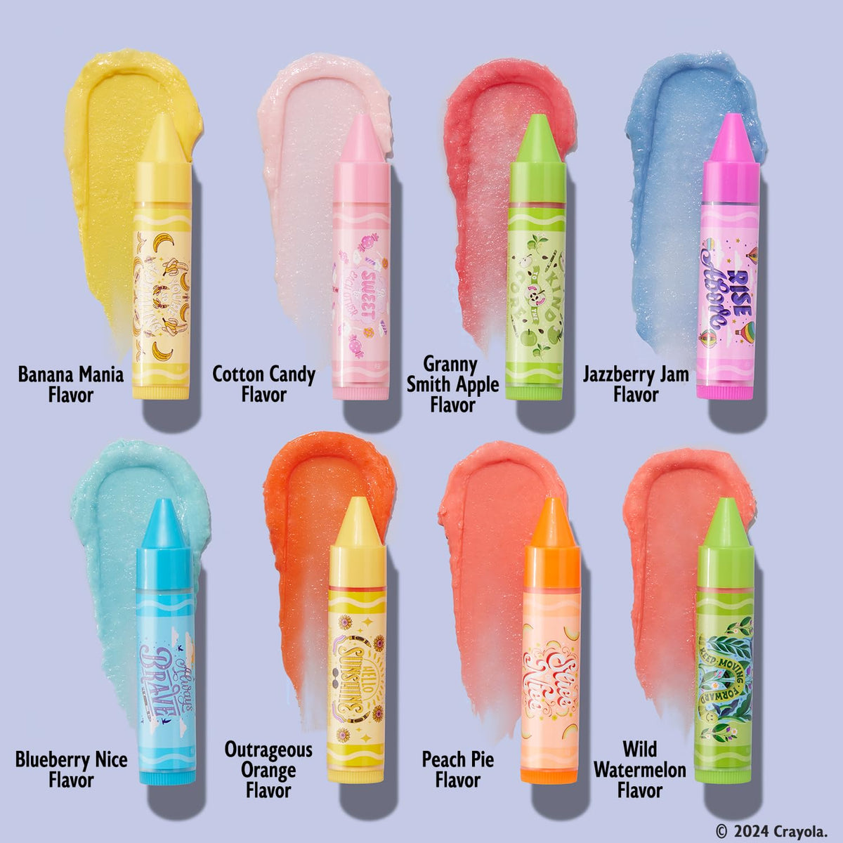 Baume à lèvres Lip Smacker Crayola ouvert montrant la texture