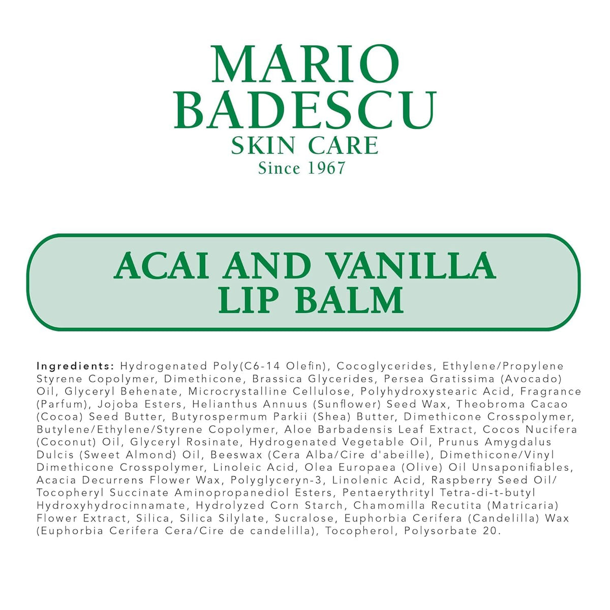Baume à Lèvres Mario Badescu avec vue rapprochée du tube