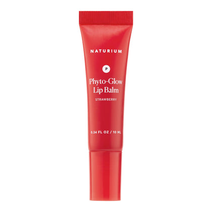 Baume à Lèvres Naturium Phyto-Glow vue de face avec finition brillante