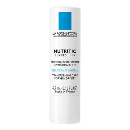 Baume à lèvres Nutritic de La Roche-Posay 10g, texture riche et non grasse