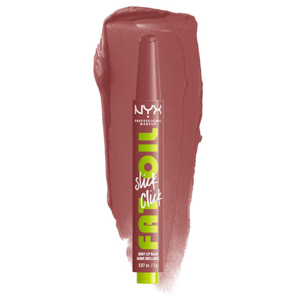 Baume à Lèvres NYX Fat Oil couleur rose, packaging avant