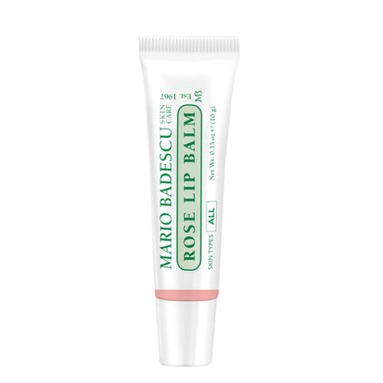 Baume à lèvres rose Mario Badescu tube avant avec design élégant