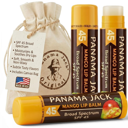 Baume à lèvres solaire Panama Jack SPF 45 goût mangue, avant