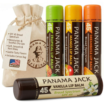 Baume à lèvres solaire Panama Jack SPF 45 saveur Vanille