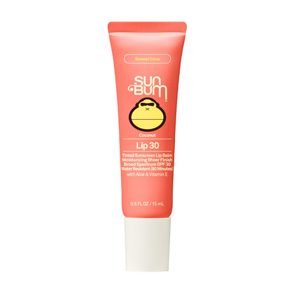 Baume à Lèvres Tanné SPF 30 Sun Bum, vue avant avec teinte