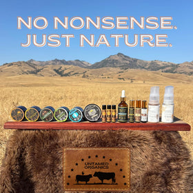 Baume à lèvres Untamed Organics avec ses ingrédients naturels