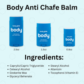 Baume Anti-Frottement BodyGlide 42g près d'une paire de chaussures