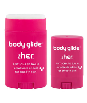Baume BodyGlide Pour Elle 1,5oz vue de face avec emballage