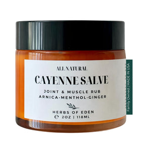 Baume Cayenne Arnica Bio de Herbs of Eden en pot en verre
