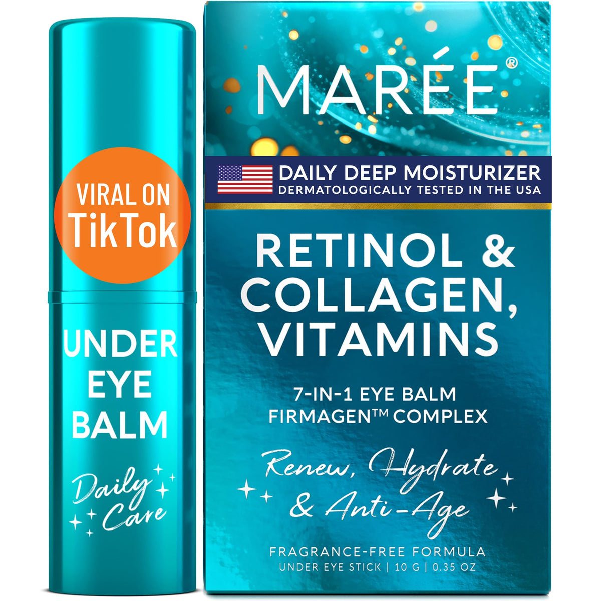 Baume Contour des Yeux MAREE stick hydratant violet
