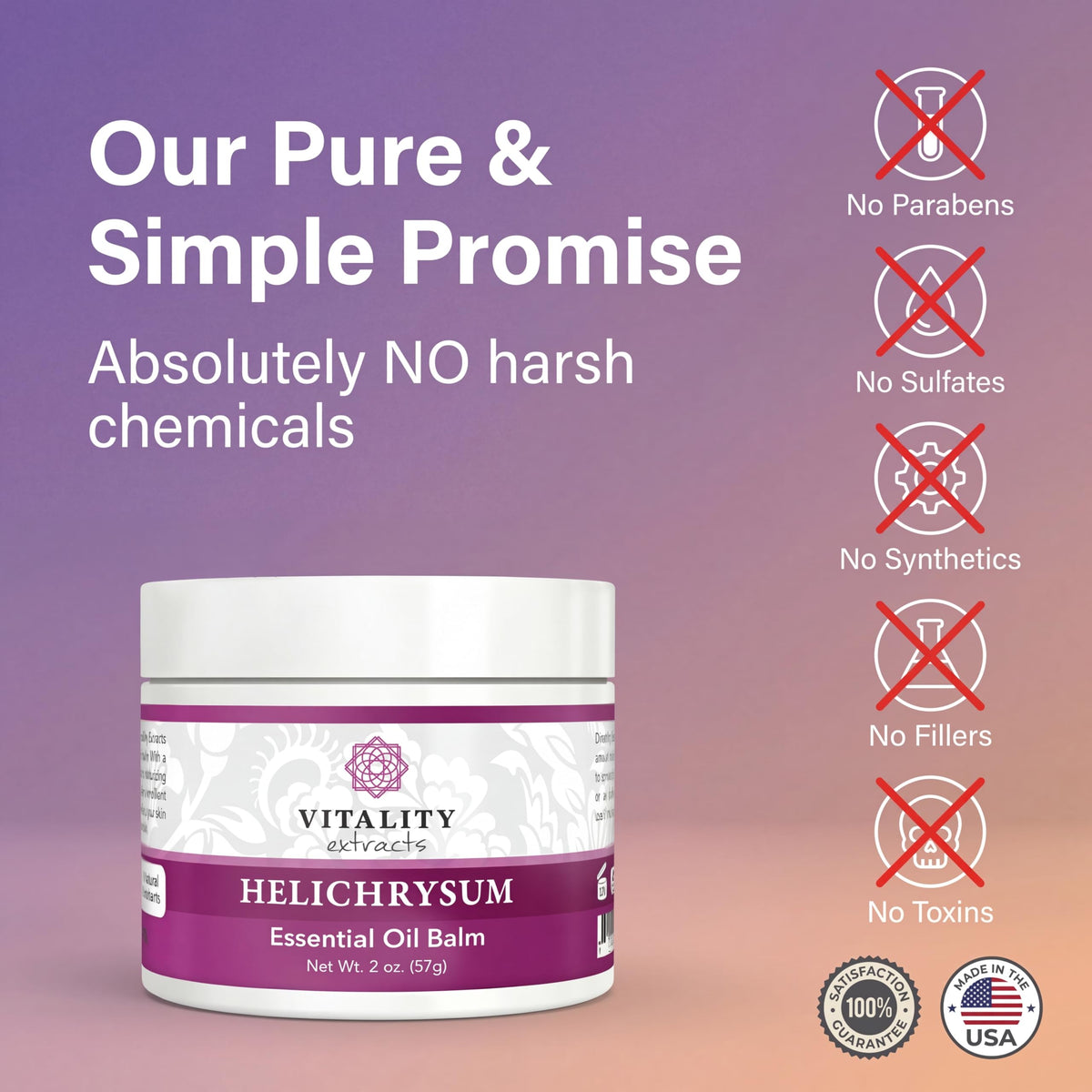Baume d'Hélichryse Vitality ouvert montrant la texture