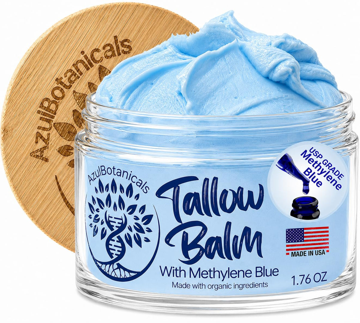 Baume de mouton bleu fouetté AzulBotanicals 190g vue de face