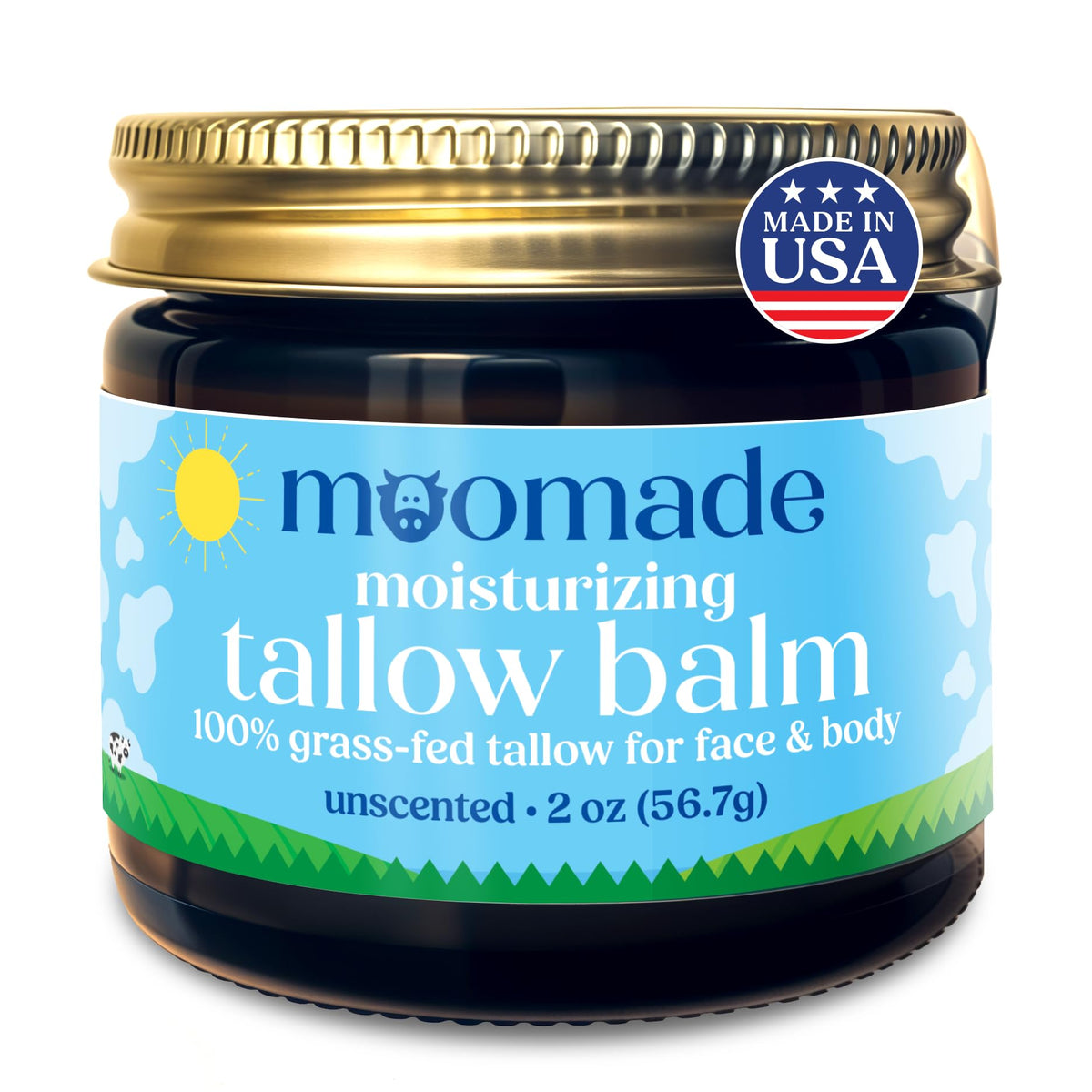 Baume de Suif Bovine Bio moomade 150g vue de face