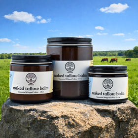 Baume de Suif Reroot à côté d'autres produits de soin