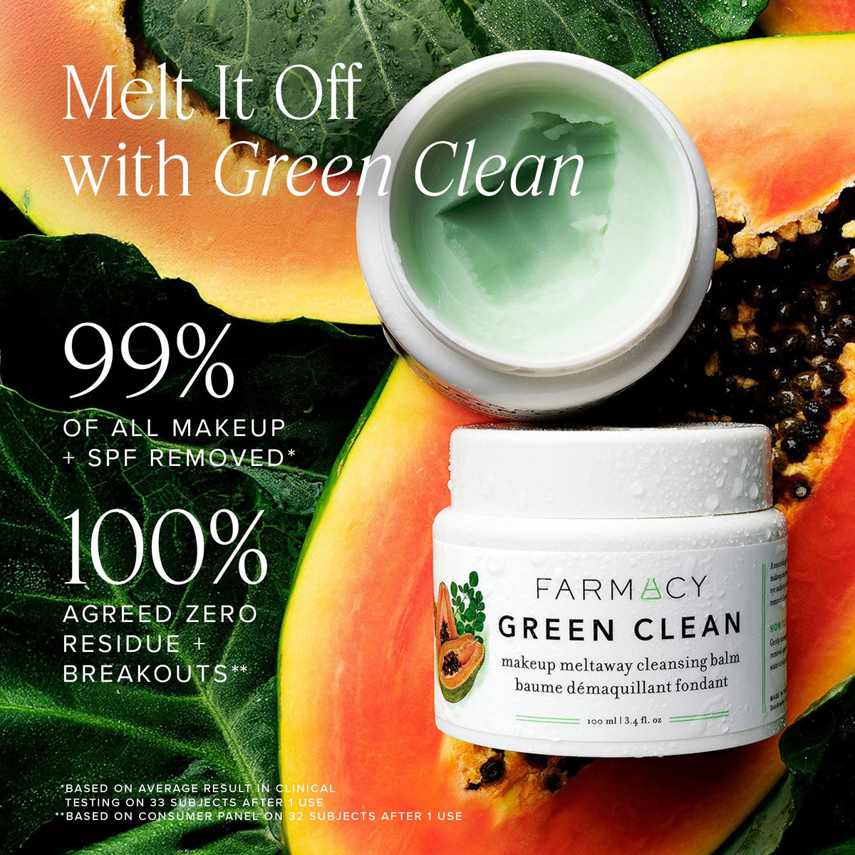 Baume démaquillant Farmacy Green Clean 200ml packaging