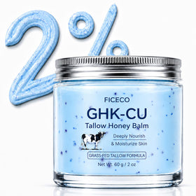 Baume Ficeco au tallow et miel 91g, vue avant avec texture crémeuse
