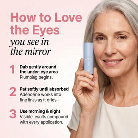 Baume LUXE pour contour des yeux ouvert montrant la texture