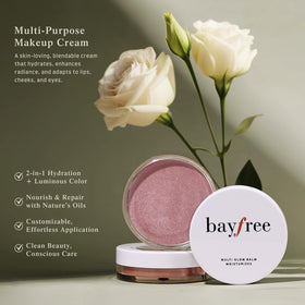 Baume Multi Glow bayfree 40g sur lèvres