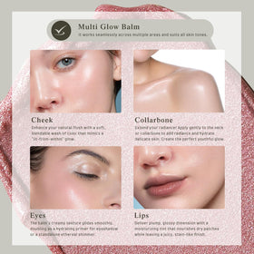 Baume Multi Glow bayfree 40g texture crémeuse sur main
