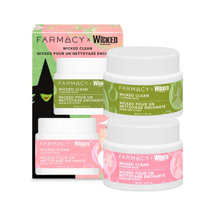 Baume nettoyant Farmacy édition limitée, pot rose et vert