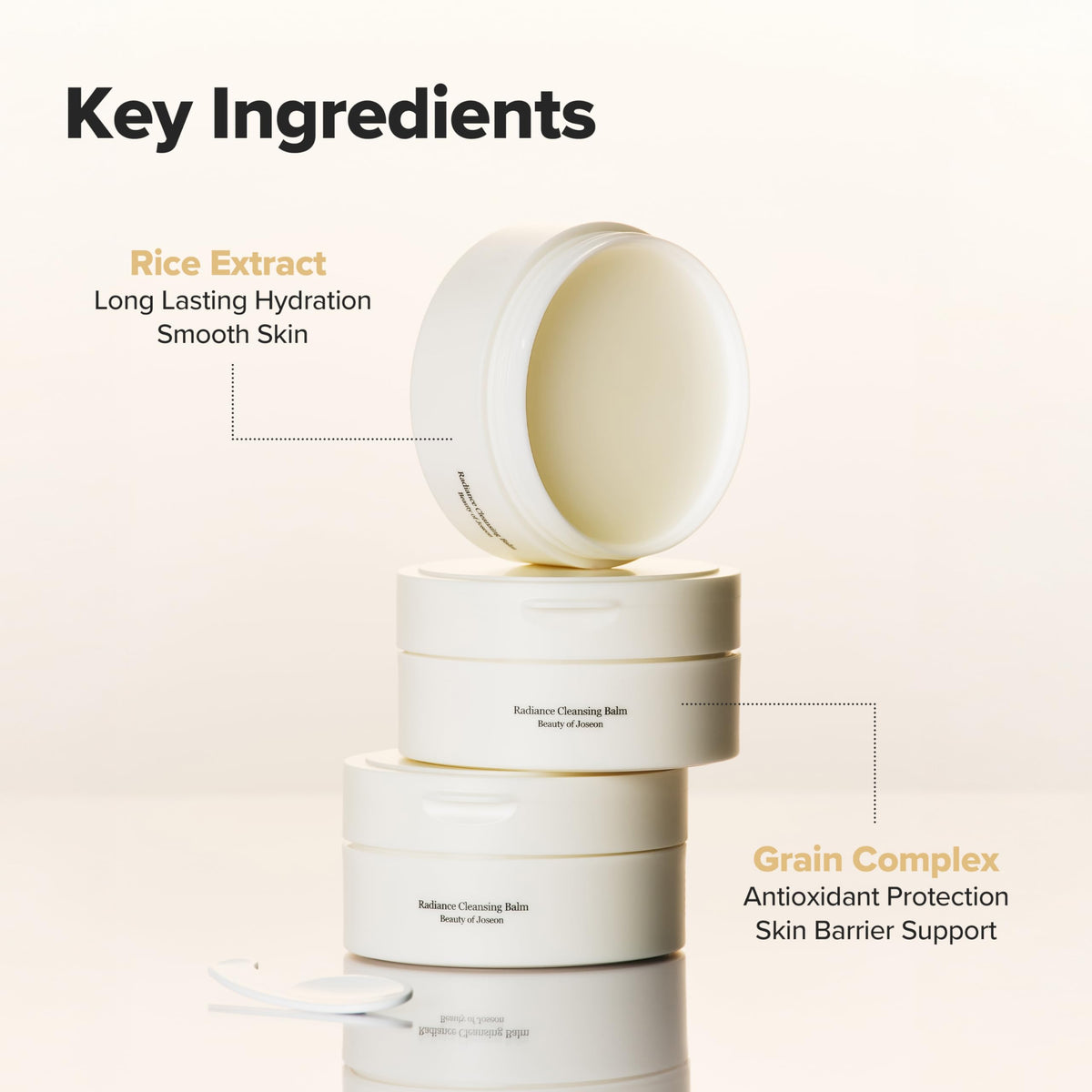 Baume Nettoyant Radiance ouvert avec cuillère