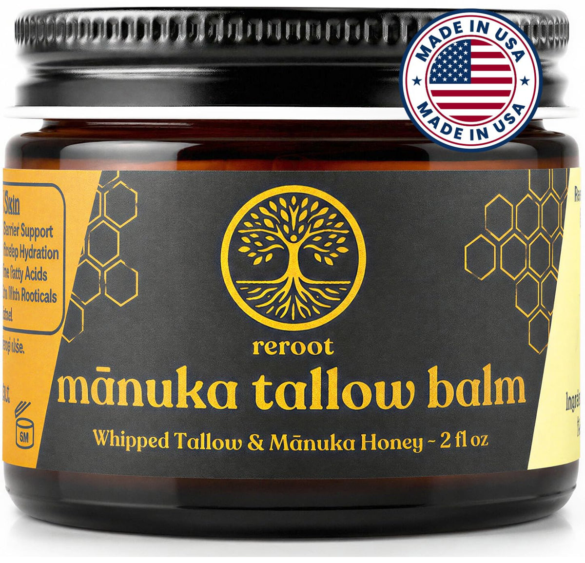 Baume Reroot Organics Manuka Tallow 159g vue de face