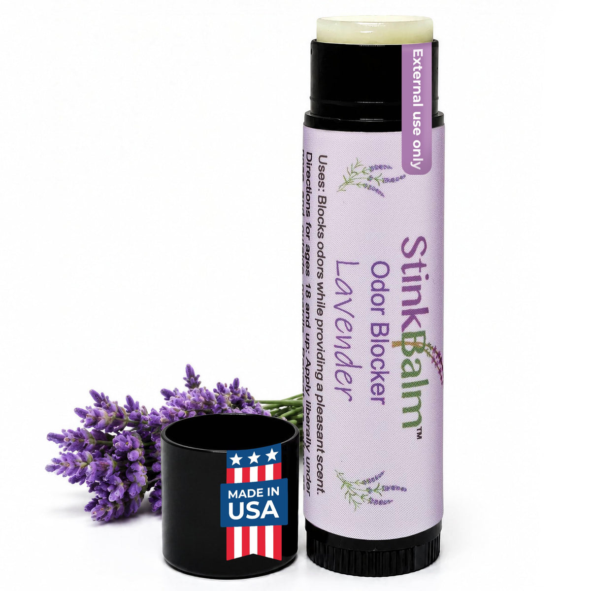 Baume StinkBalm Lavande vue avant avec packaging